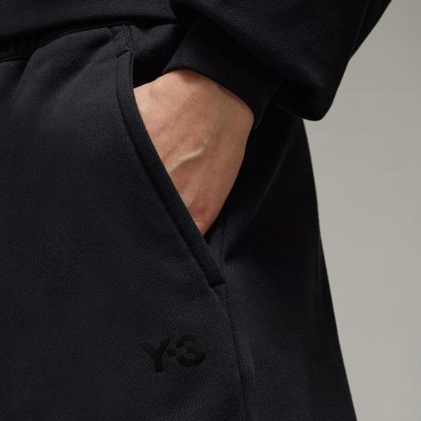 adidas Y-3 French Terry Wide Leg Pants Black S Womens Product Image