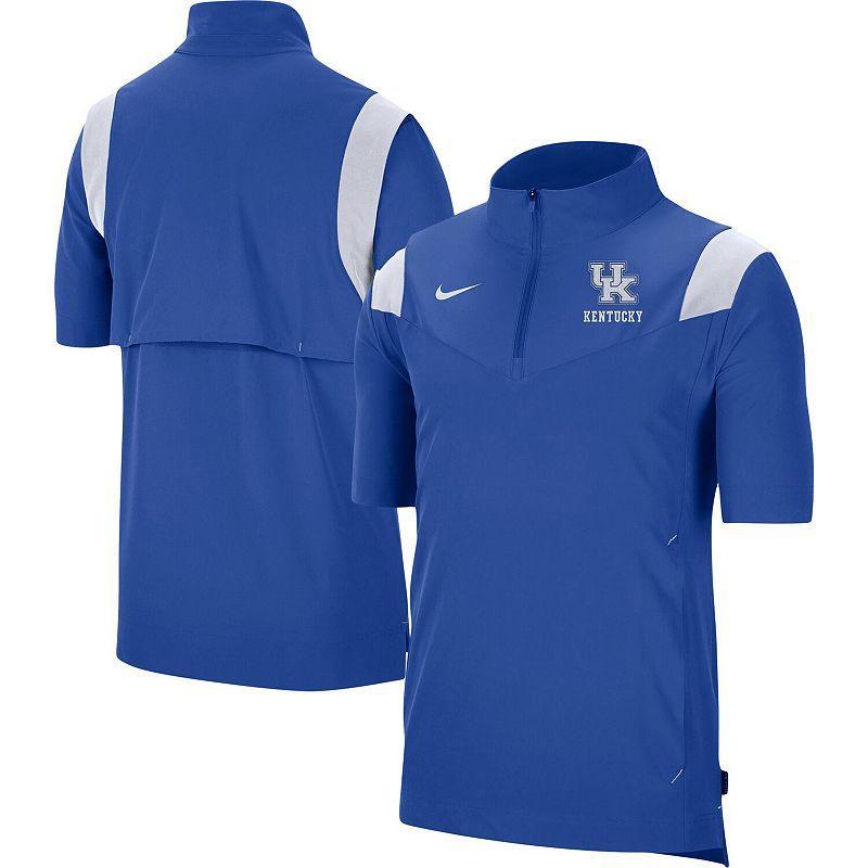 Men's Nike Navy Penn State Nittany Lions Coach Short Sleeve Quarter-Zip Jacket, Size: Medium, Blue Product Image
