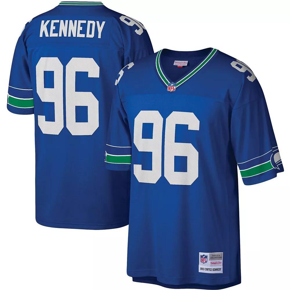 Men's Mitchell & Ness Cortez Kennedy Royal Seattle Seahawks Legacy Replica Jersey, Size: Large, Blue Product Image