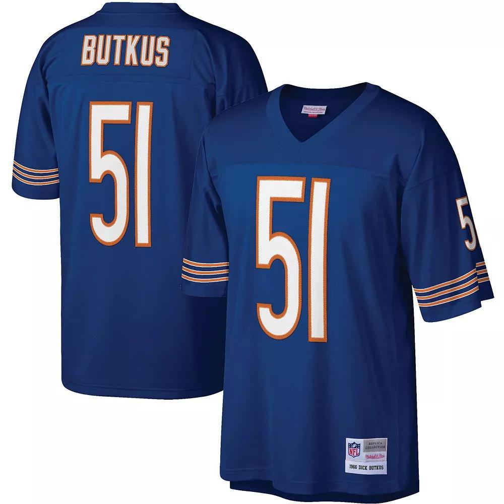 Men's Mitchell & Ness Dick Butkus Navy Chicago Bears Legacy Replica Jersey, Size: XL, Blue Product Image