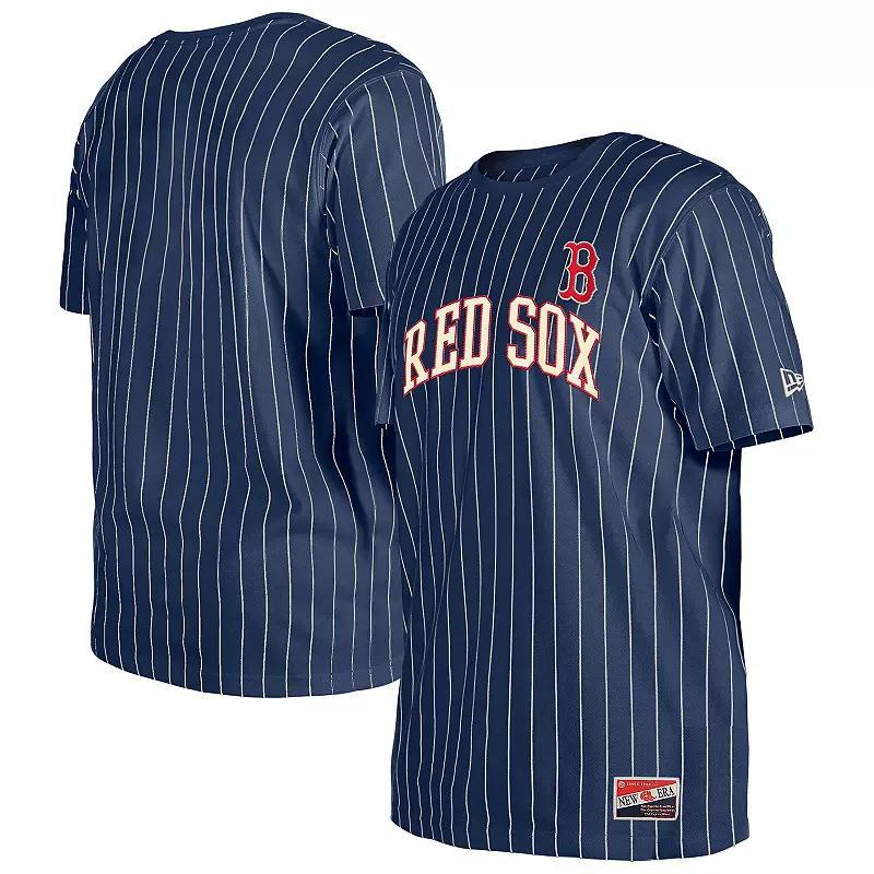 Men's New Era Red Philadelphia Phillies Throwback Pinstripe T-Shirt, Size: 2XL Product Image