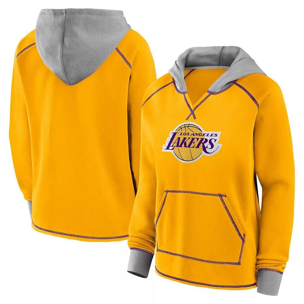 Women's Gold Los Angeles Lakers Boom Pullover Hoodie, Size: Large Product Image
