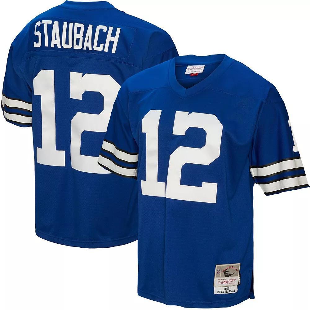 Men's Mitchell & Ness Roger Staubach Royal Dallas Cowboys 1971 Legacy Replica Jersey, Size: Small, Blue Product Image