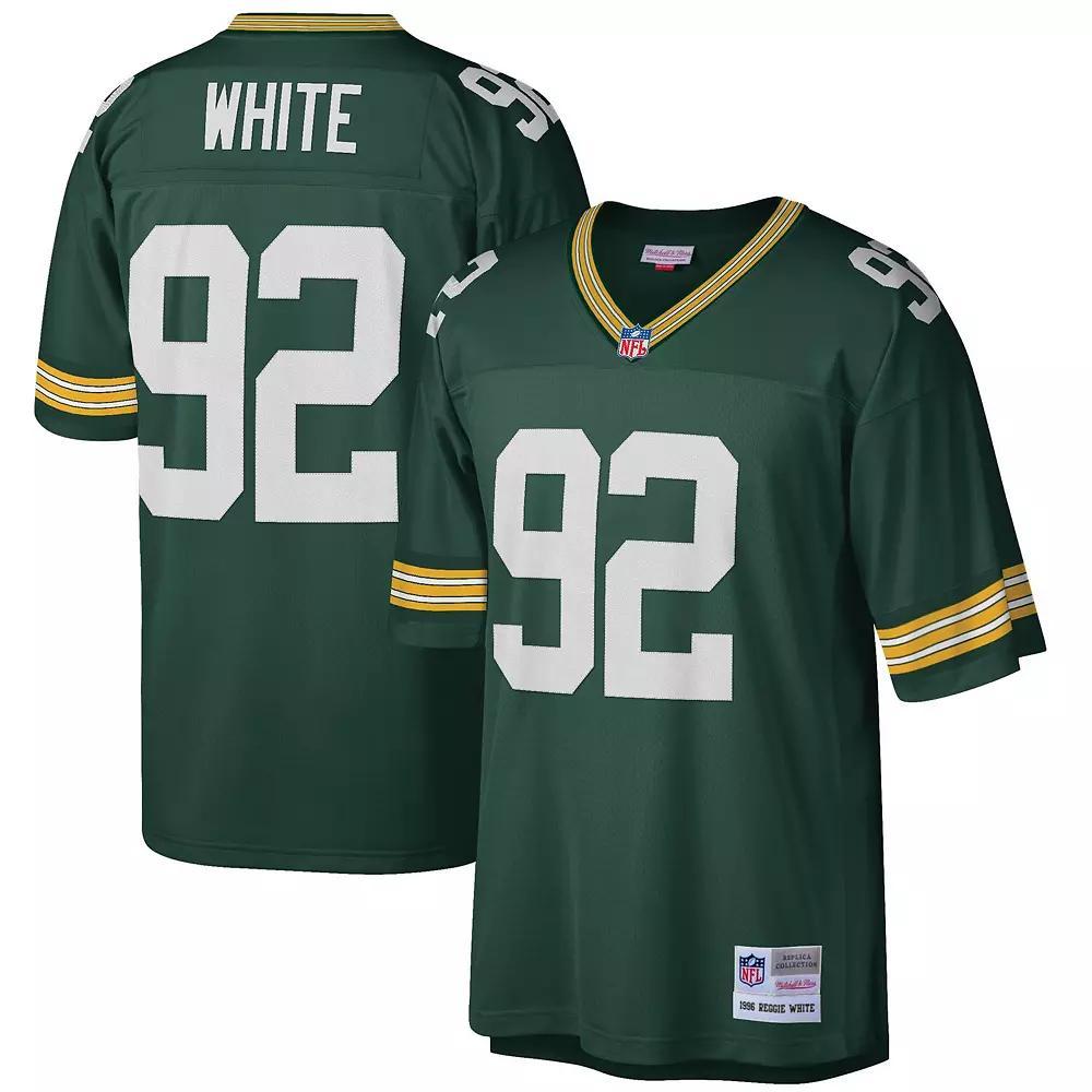 Men's Mitchell & Ness Reggie White Green Green Bay Packers Big & Tall 1996 Retired Player Replica Jersey, Size: 3XB Product Image
