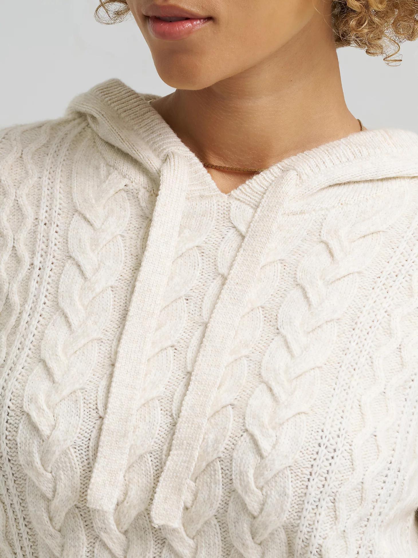 Women's Cable Knit Hooded Sweater | Women's Tops & Tees | Lee® Product Image