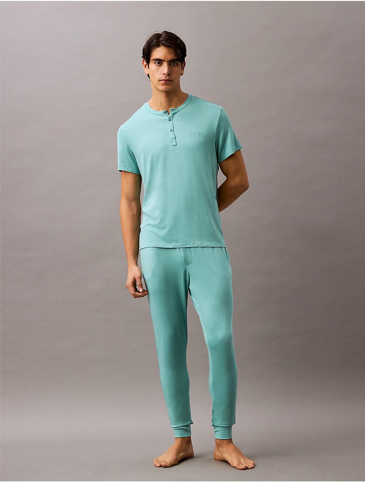 Calvin Klein Mens Ultra Soft Modal Henley Sleep T-Shirt - Neutral Product Image