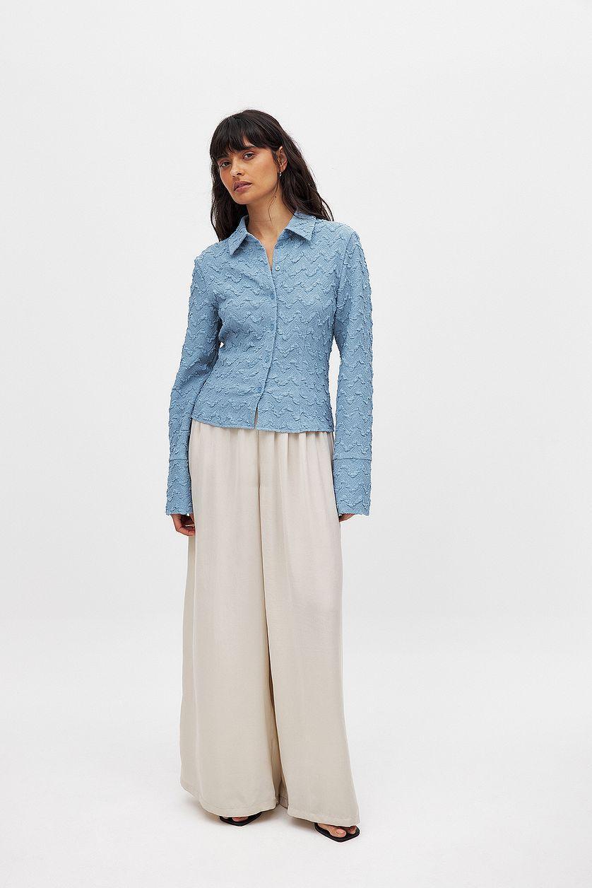 Structured Fitted Long Sleeve Shirt Product Image