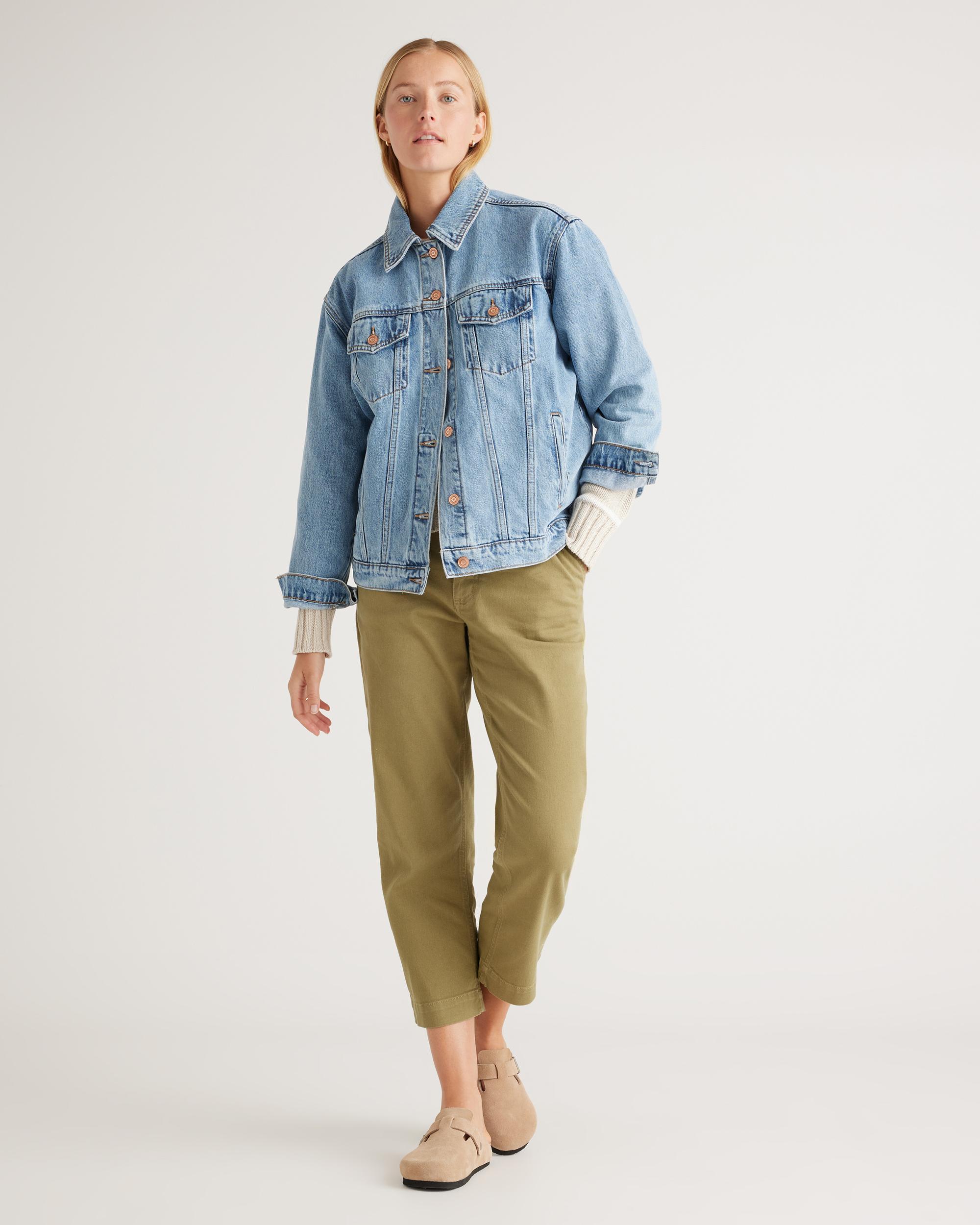 Quince | Women's OverSized Denim Jacket Size XL, Organic Cotton Product Image