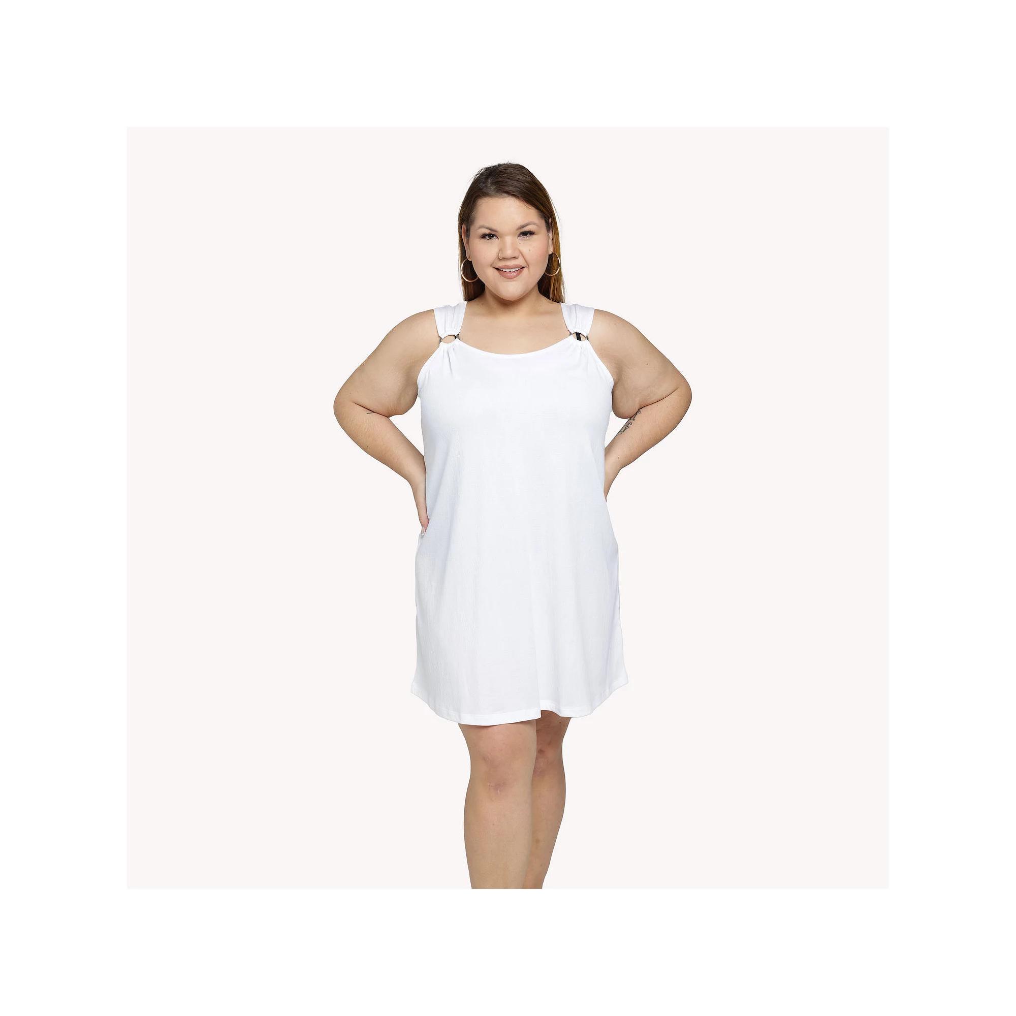 Plus Size Portocruz Ring Tank Mini Dress, Womens Product Image