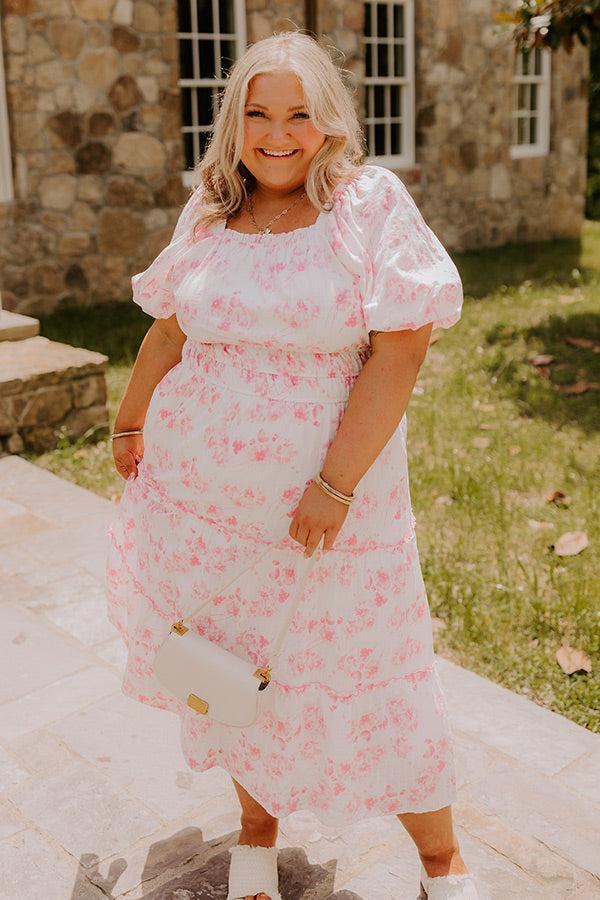 Sweet Pea Floral Midi Dress Curves Product Image