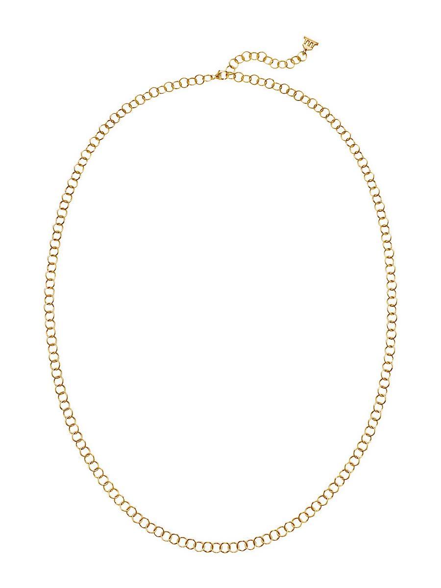 Womens Florence86 18K Yellow Gold Round Link Necklace Chain Product Image