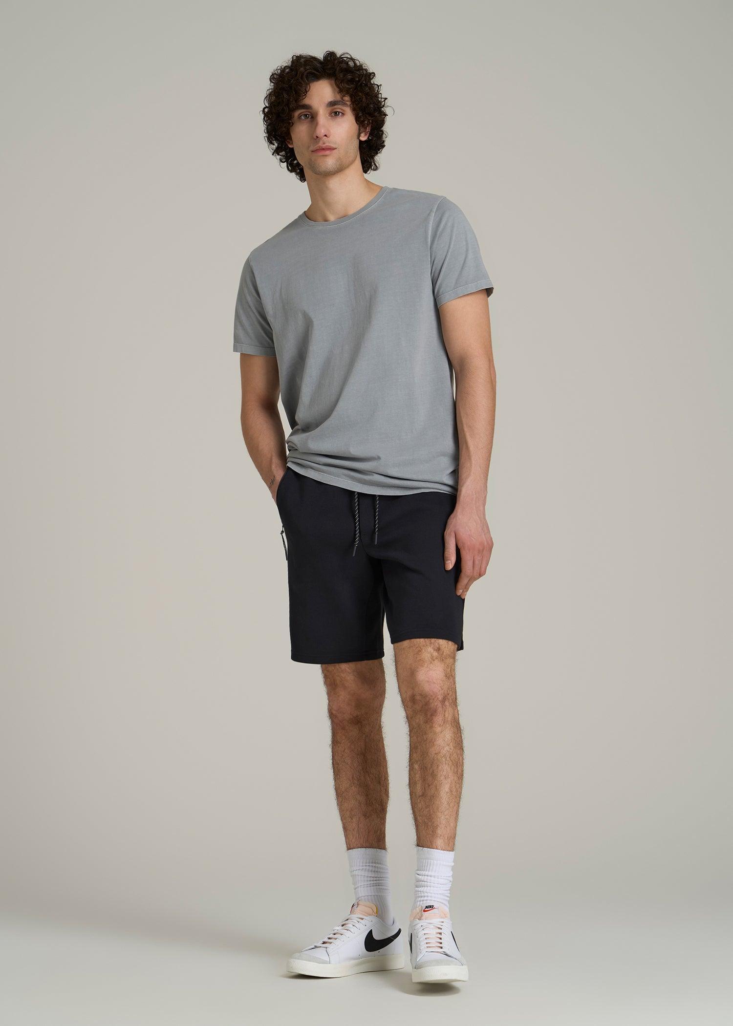 Utility Fleece Shorts for Tall Men in Black Product Image