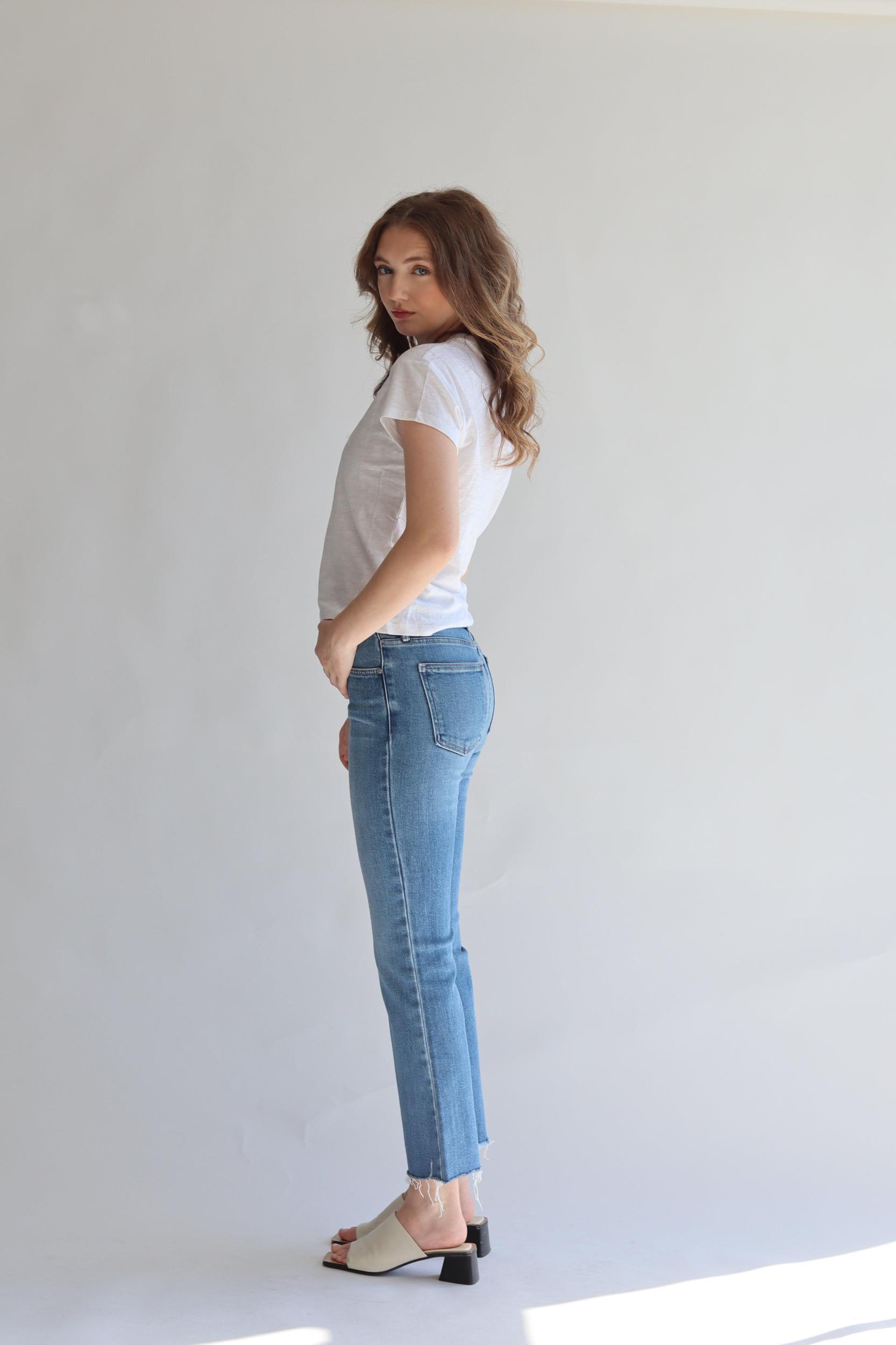 Essential High Rise Crop Flare Jean Product Image