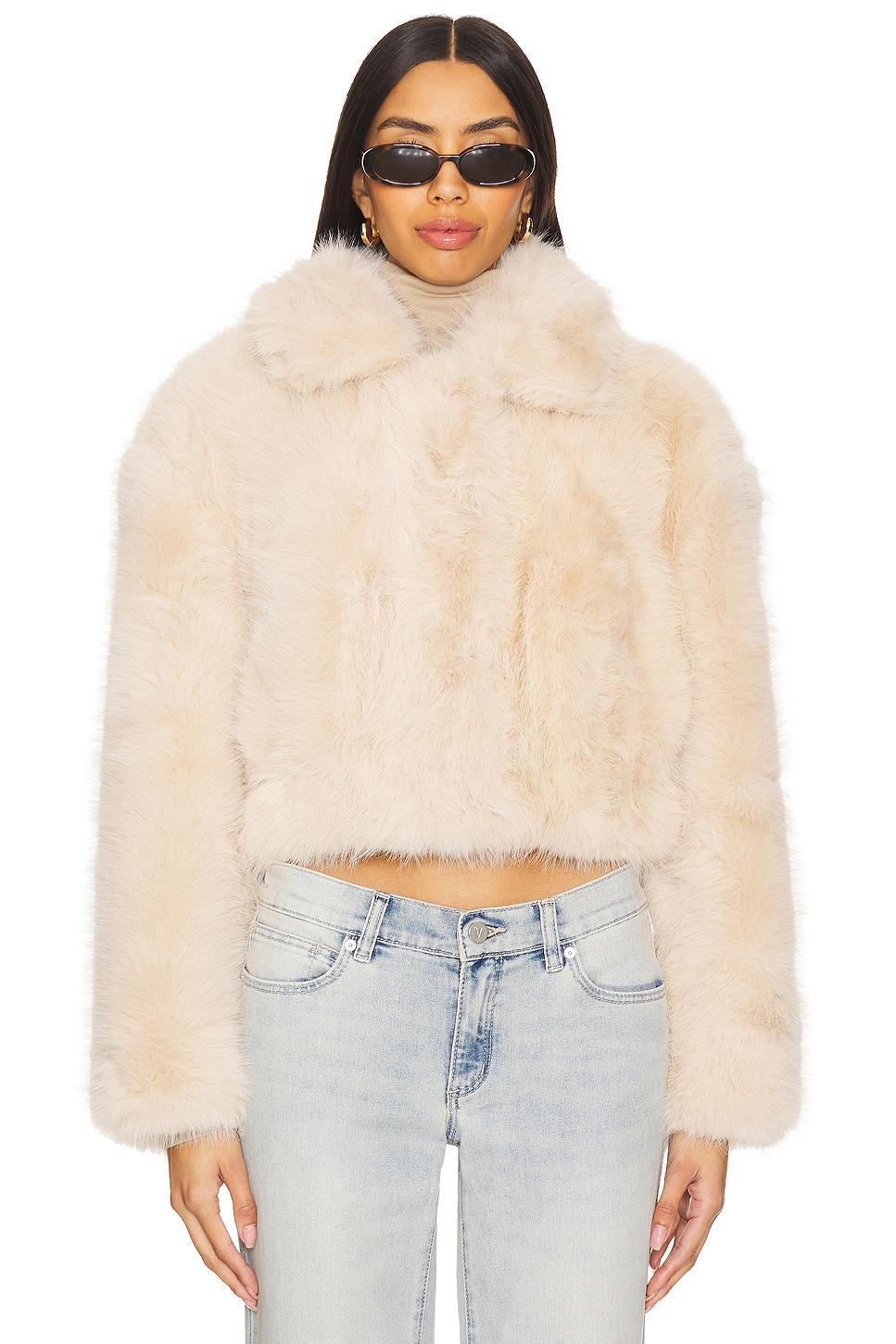 Crop Faux Fur Jacket BLANKNYC Product Image