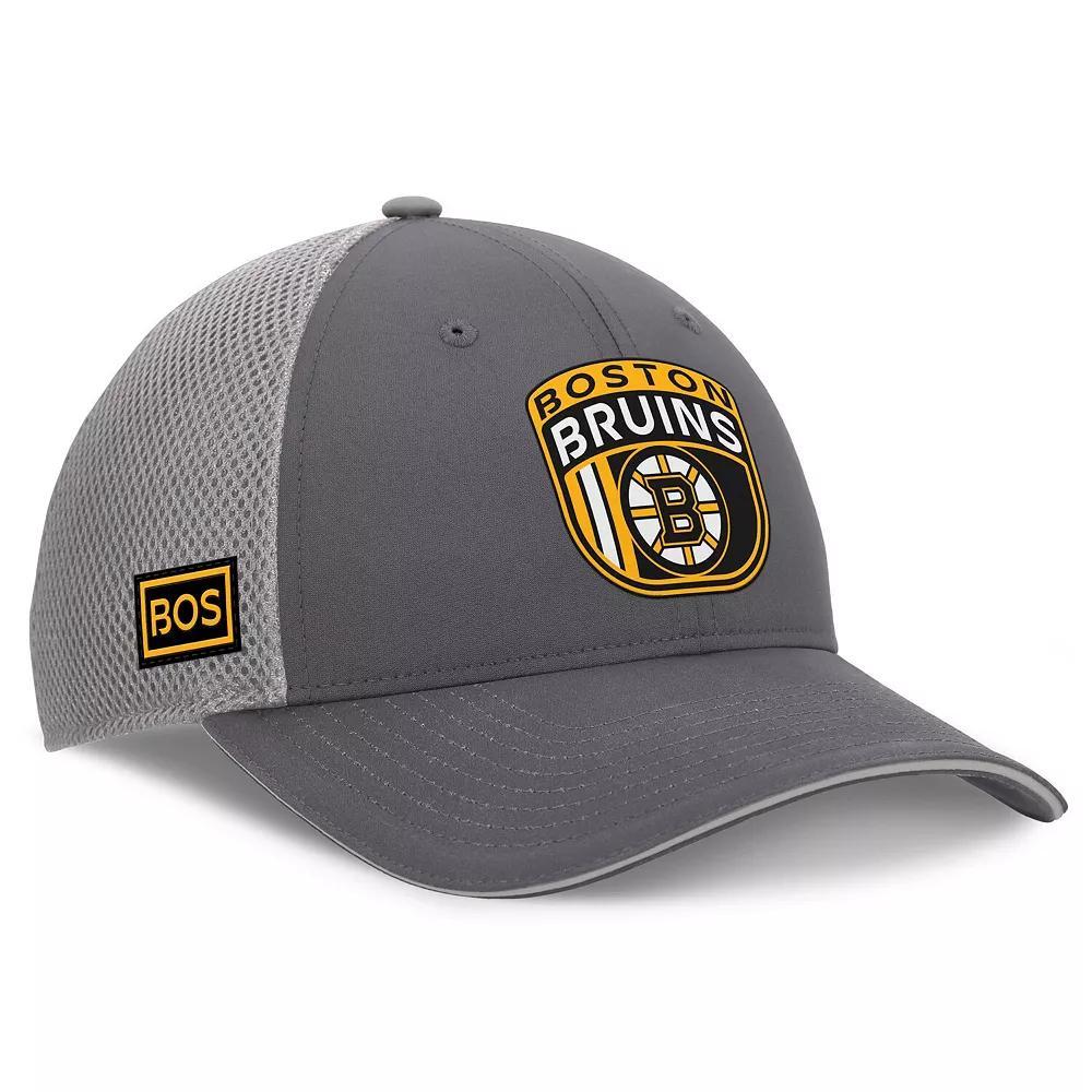 Men's Fanatics Gray Boston Bruins Home Ice Trucker Adjustable Hat, Grey Product Image