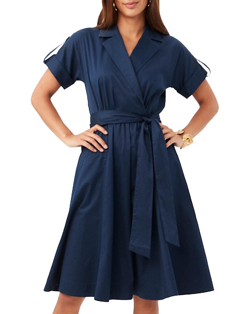 Commodore Organic Cotton Midi Wrap Shirtdress Product Image