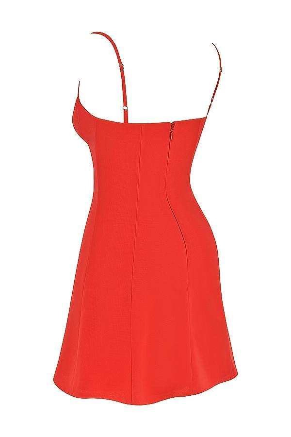 Christiana Red Mini Dress Product Image