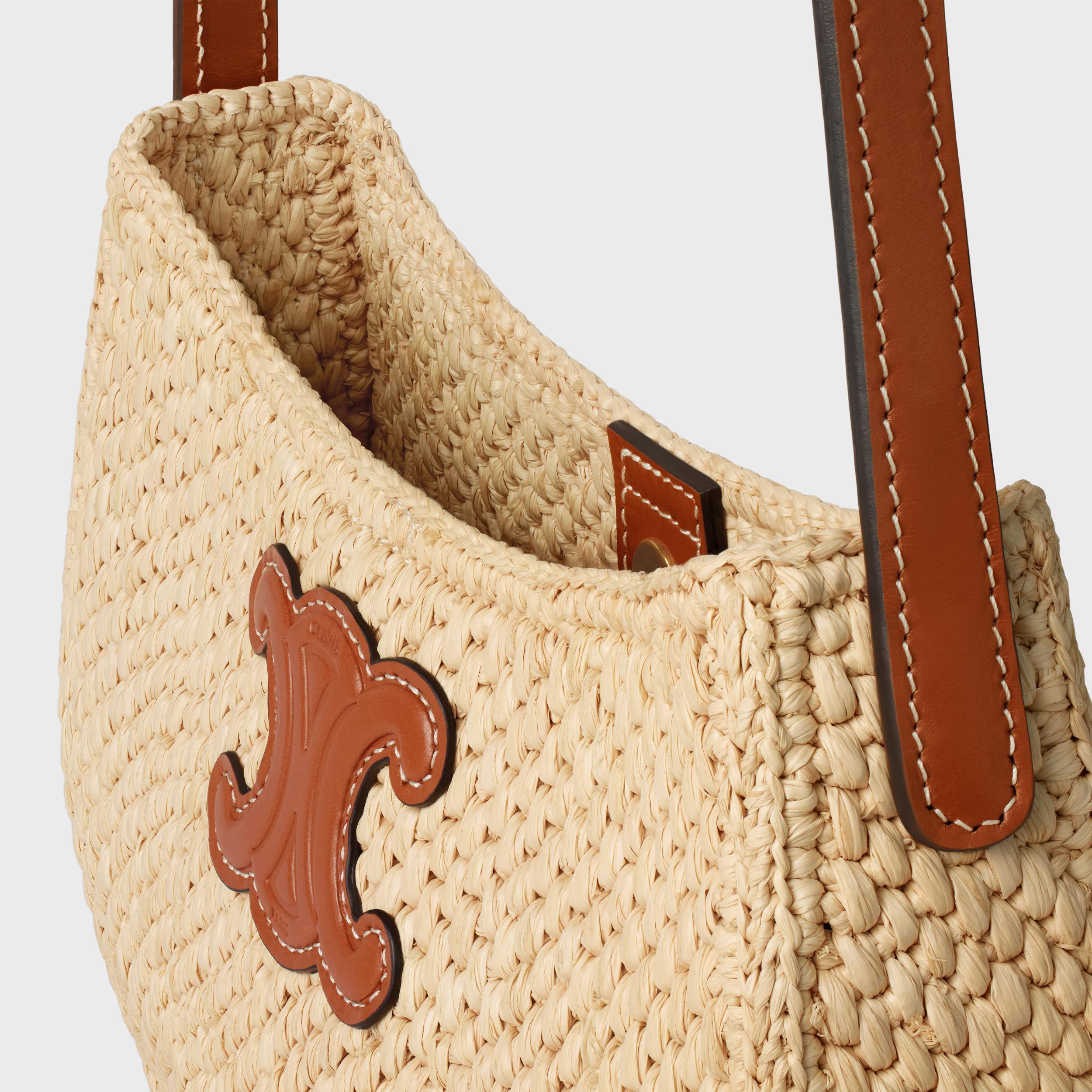 MEDIUM TILLY BAG IN RAFFIA AND CALFSKIN Product Image