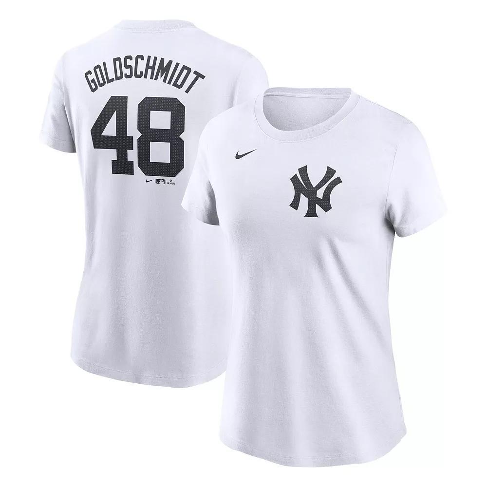Women's Nike Paul Goldschmidt White New York Yankees Fuse Name & Number T-Shirt, Size: Medium Product Image