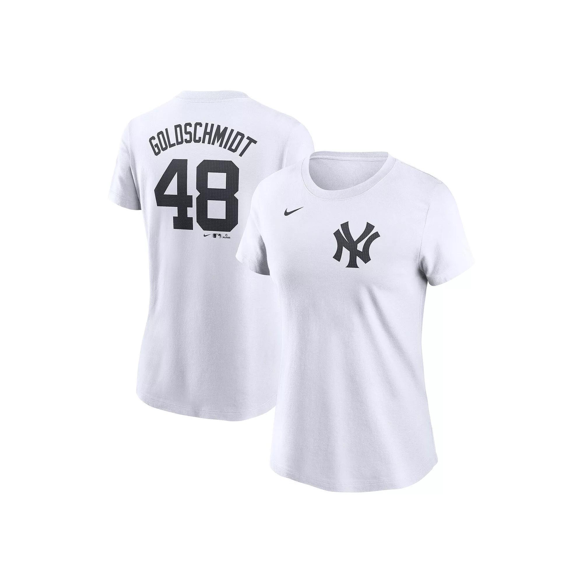 Women's Nike Paul Goldschmidt White New York Yankees Fuse Name & Number T-Shirt, Size: Medium Product Image