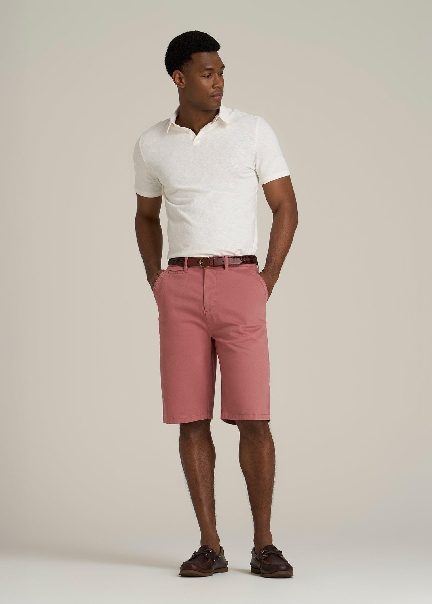 Chino Shorts for Tall Men in Withered Rose Product Image