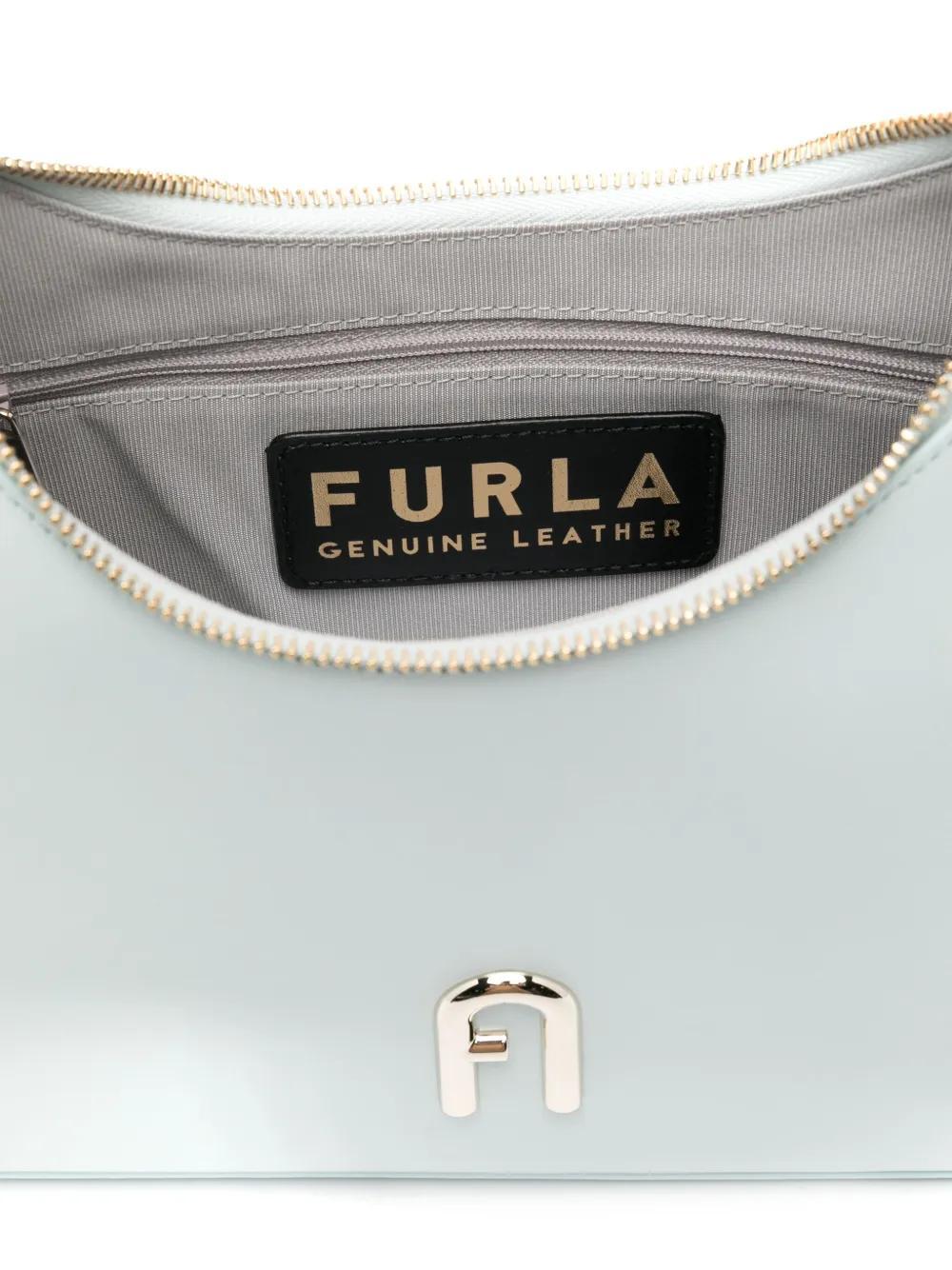 FURLA Diamond Leather Shoulder Bag In Blue Product Image
