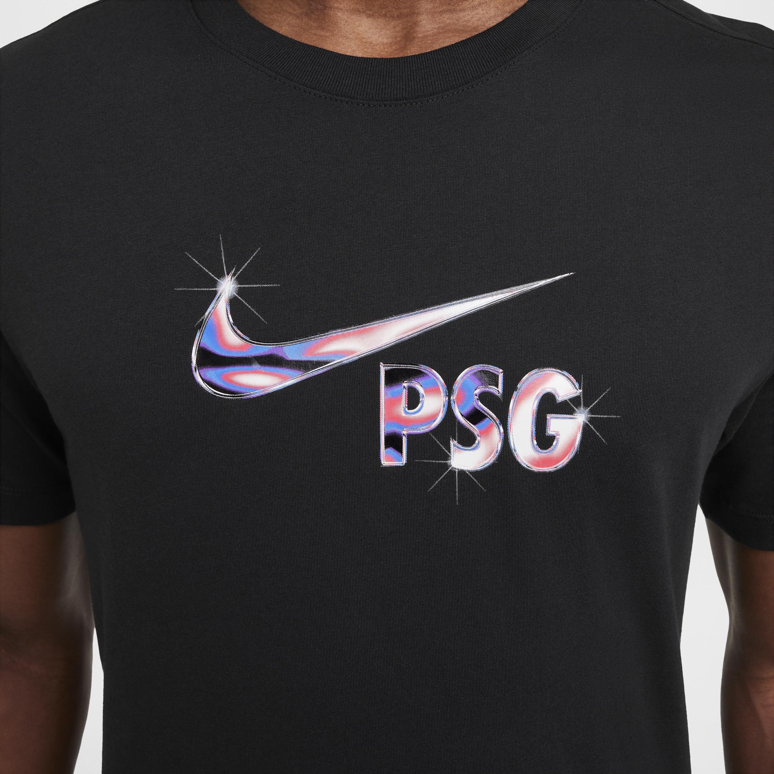 Men's Nike Black Paris Saint-Germain Swoosh T-Shirt, Size: Medium, Psg Black Product Image