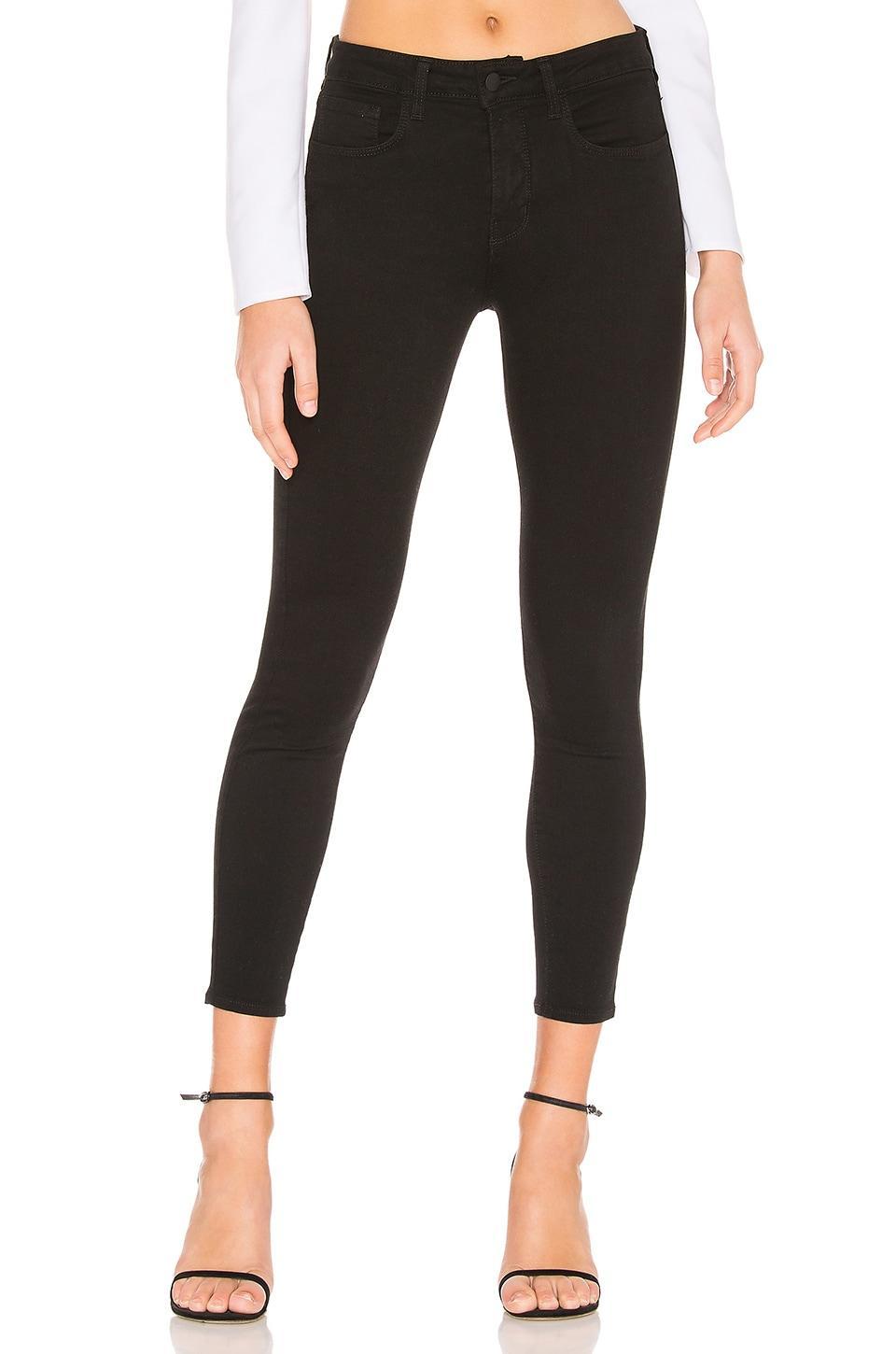 LAgence Margot High-Rise Skinny Jeans in Noir Product Image