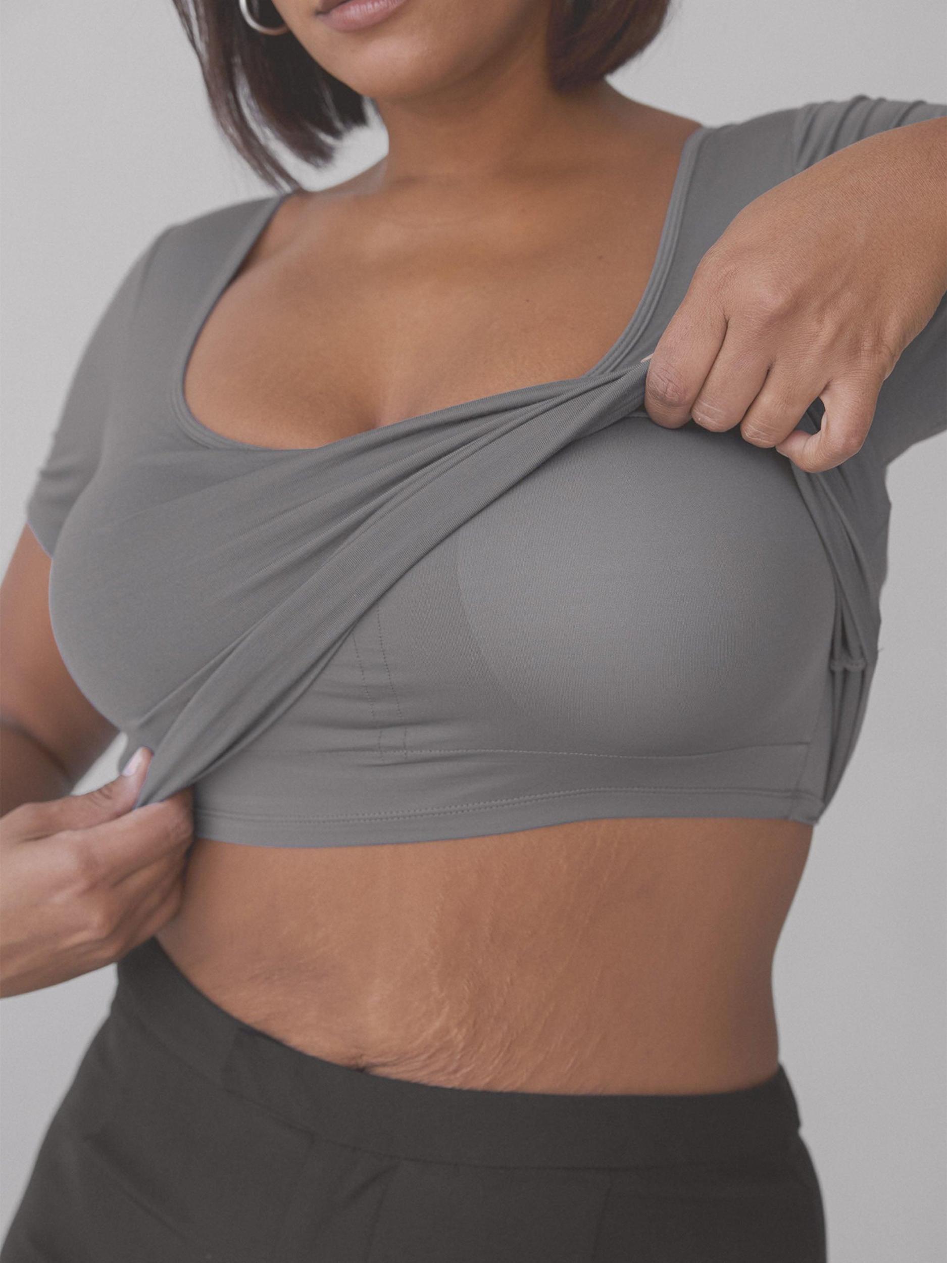 Solid Scoop Braless Short Sleeve Product Image