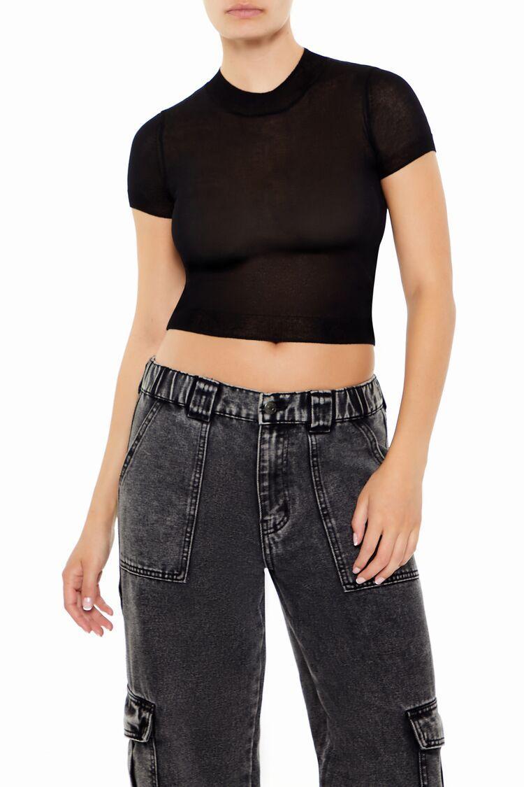 Cropped Sweater-Knit Tee | Forever 21 Product Image