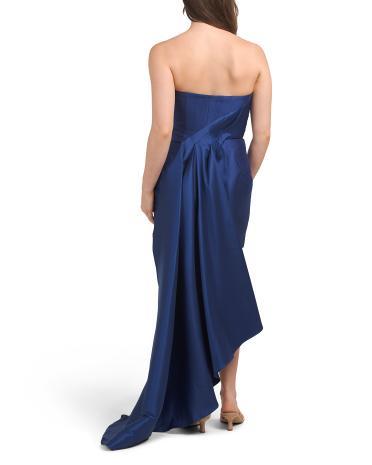 Satin High Low Gown for Women | Polyester/Spandex Product Image