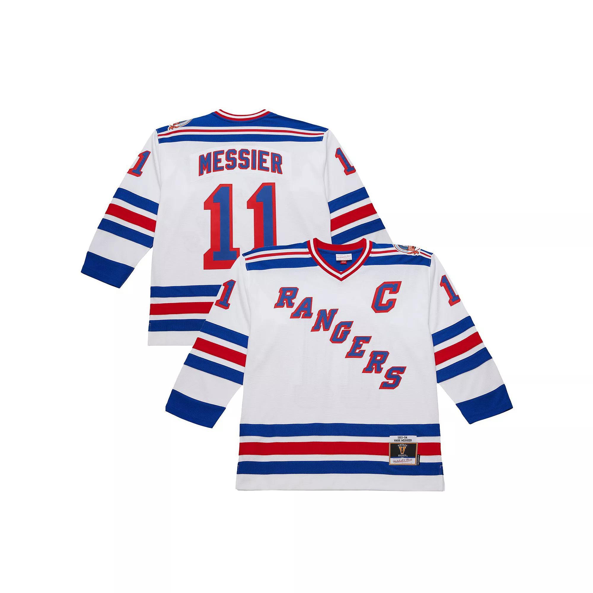 Men's Mark Messier White New York Rangers 1993-94 Power Play Jersey, Size: 4XL, Ran White Product Image