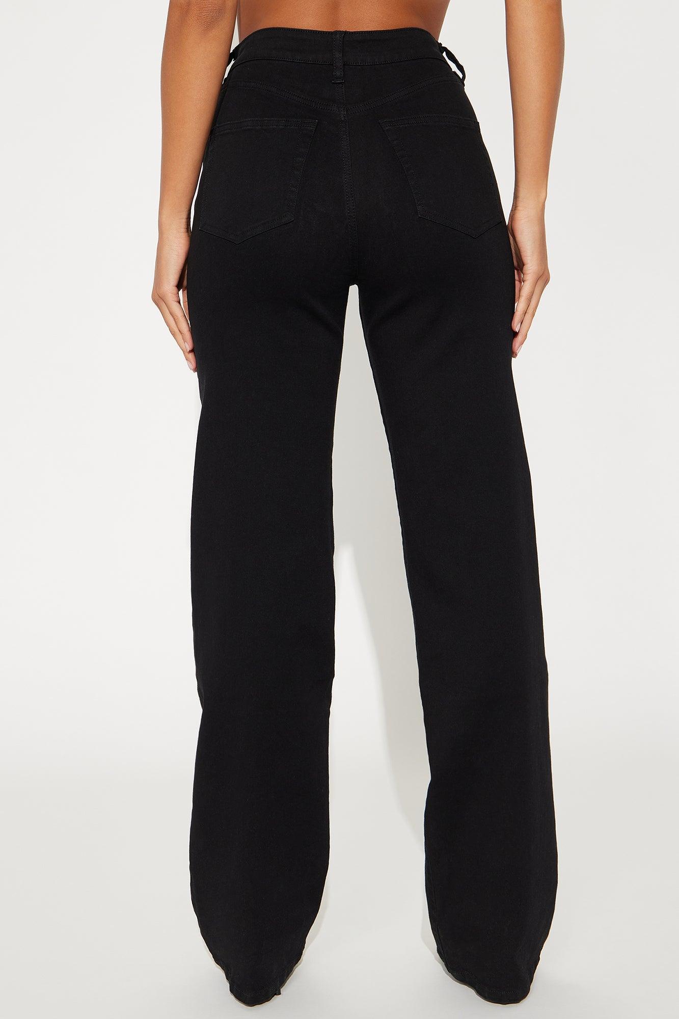 Tall Simply Basic Stretch Straight Jeans - Black Product Image