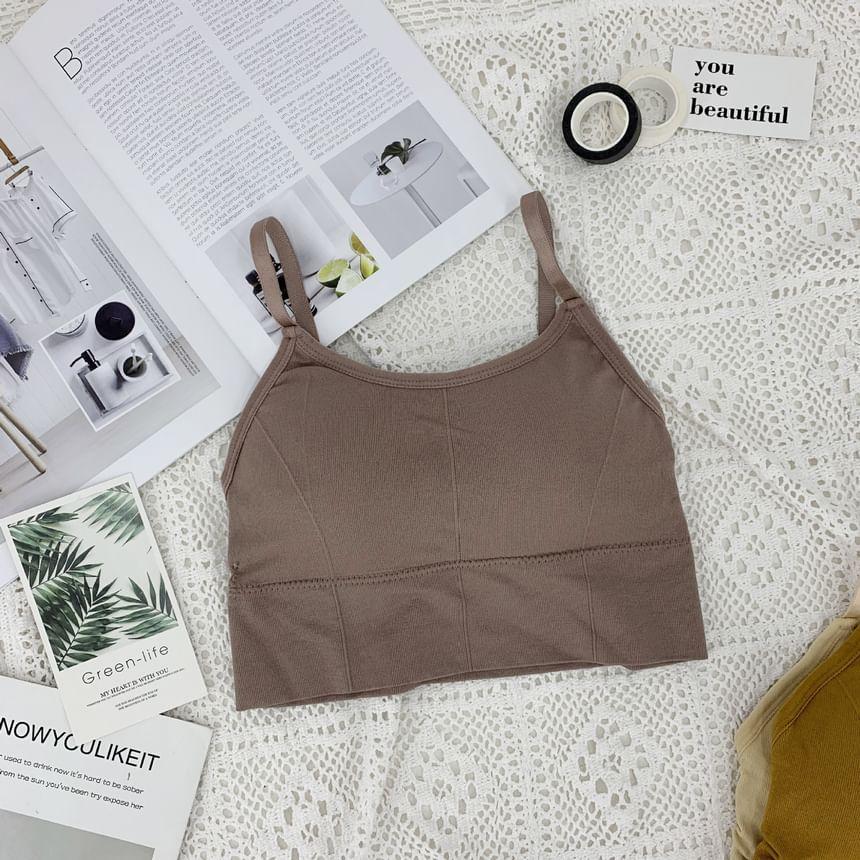 Plain Padded Cropped Camisole Product Image