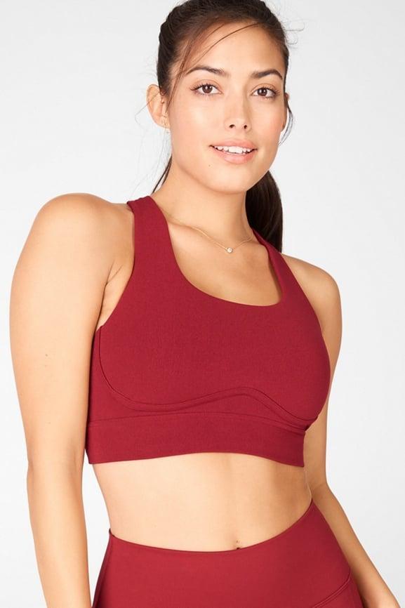 Fabletics Freya SculptKnit Sports Bra Womens red Size XS Product Image