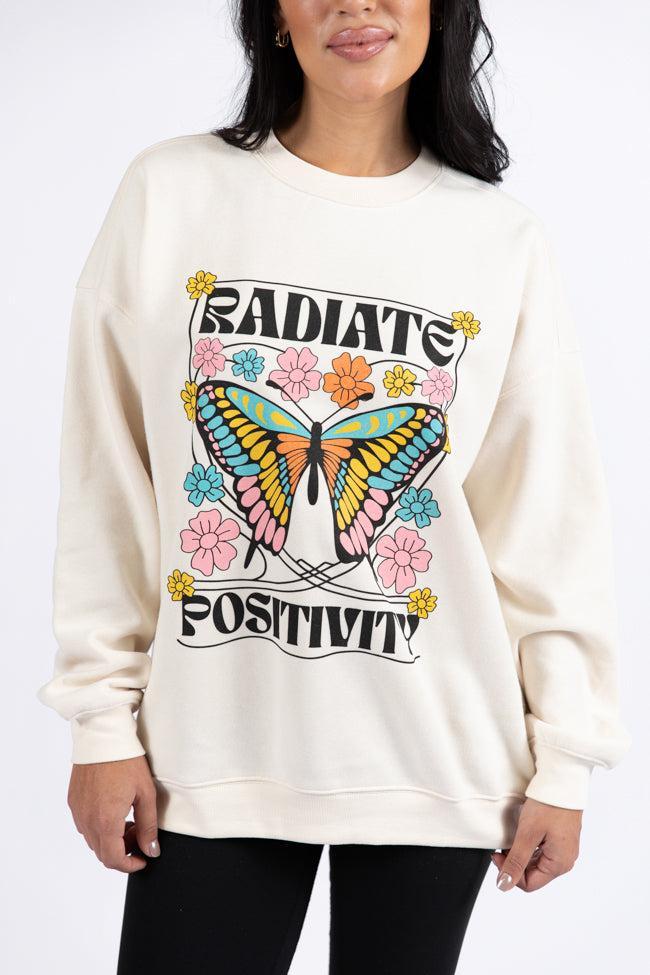 Radiate Positivity Cream Graphic Sweatshirt Product Image