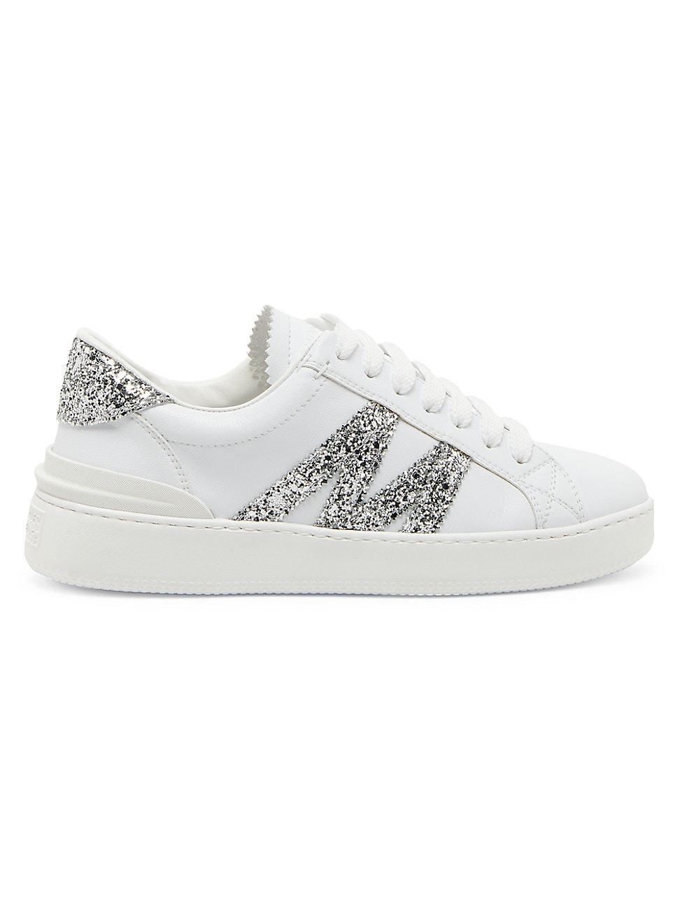 Moncler Womens Monaco Glitter Low Top Sneakers Product Image