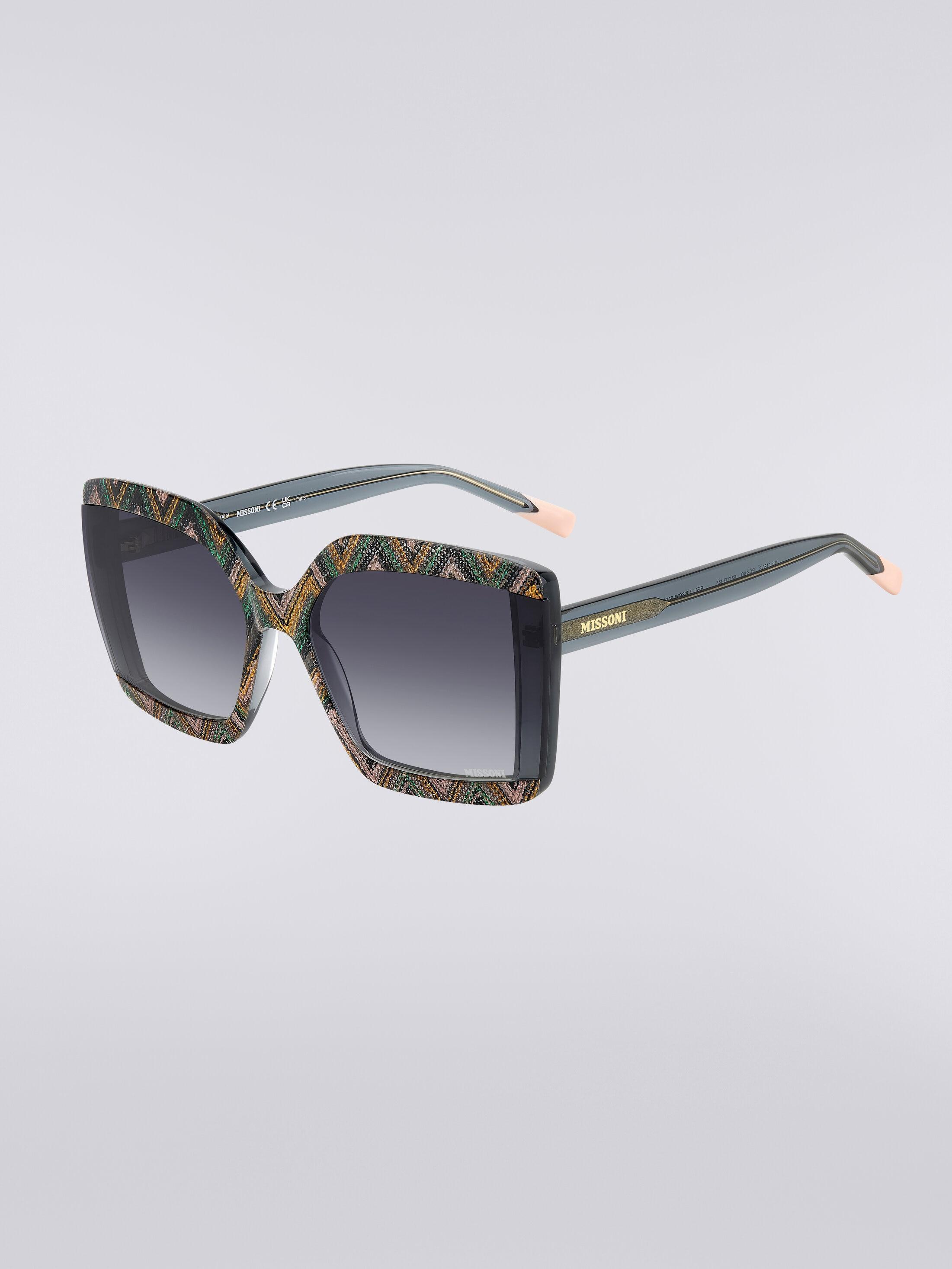 Square sunglasses with fabric inserts Product Image