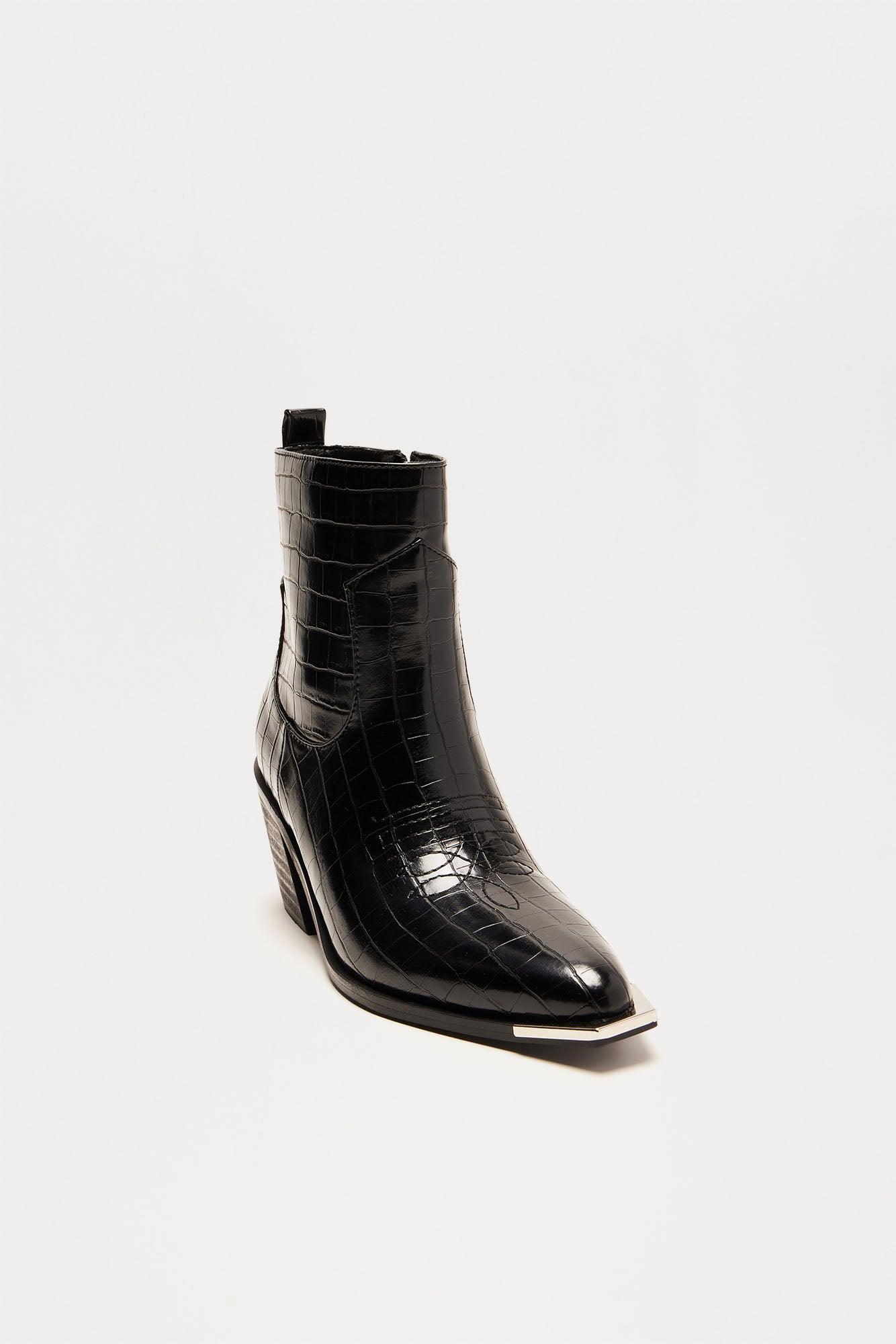Miller Croc Booties - Black Product Image