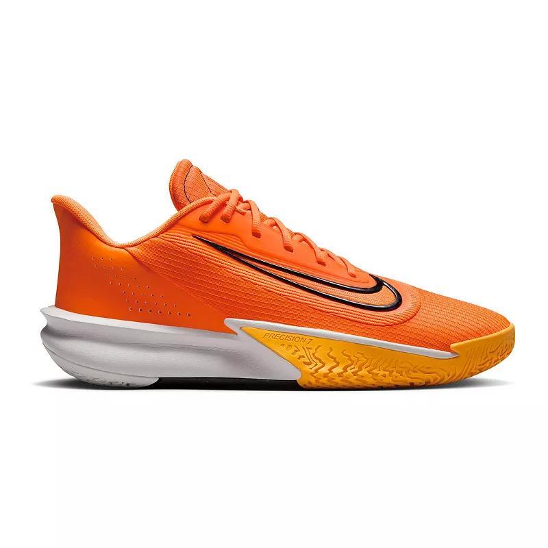 Nike Precision VII Men's Basketball Shoes, Size: 10.5, Total Orange Black Product Image