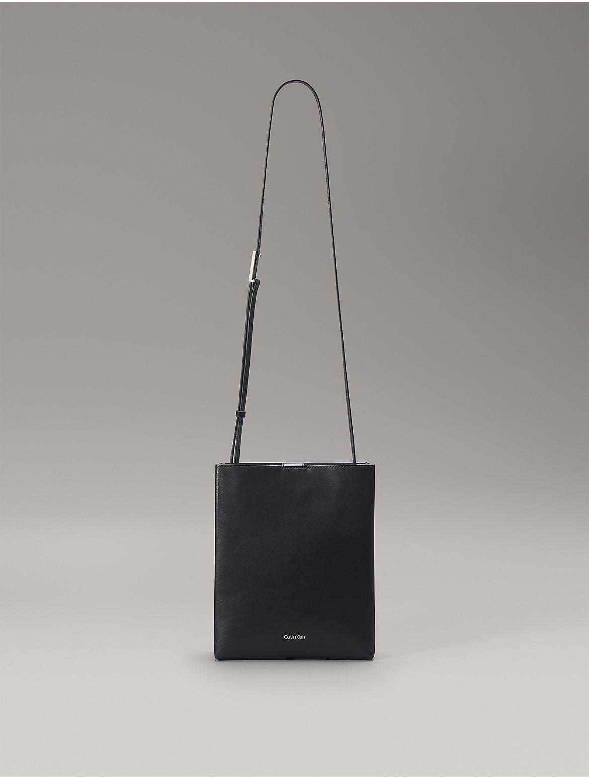 Calvin Klein Women's Line Leather Crossbody Bag - White Product Image