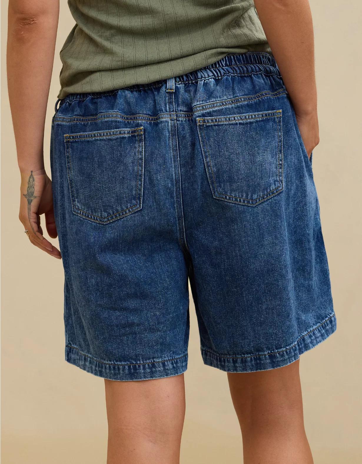 Aerie Denim Trouser Jort Product Image
