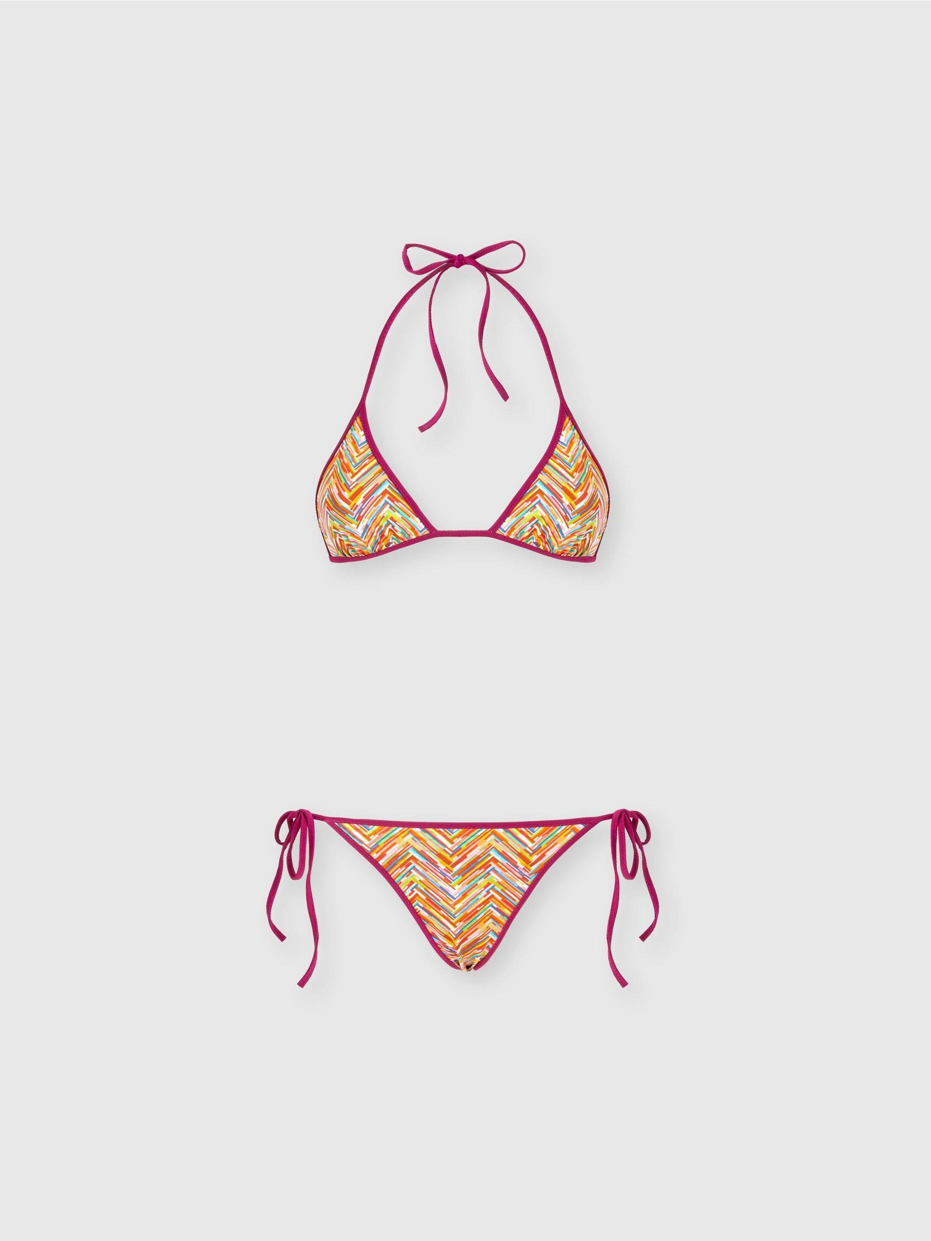 Reversible triangle bikini with print Product Image