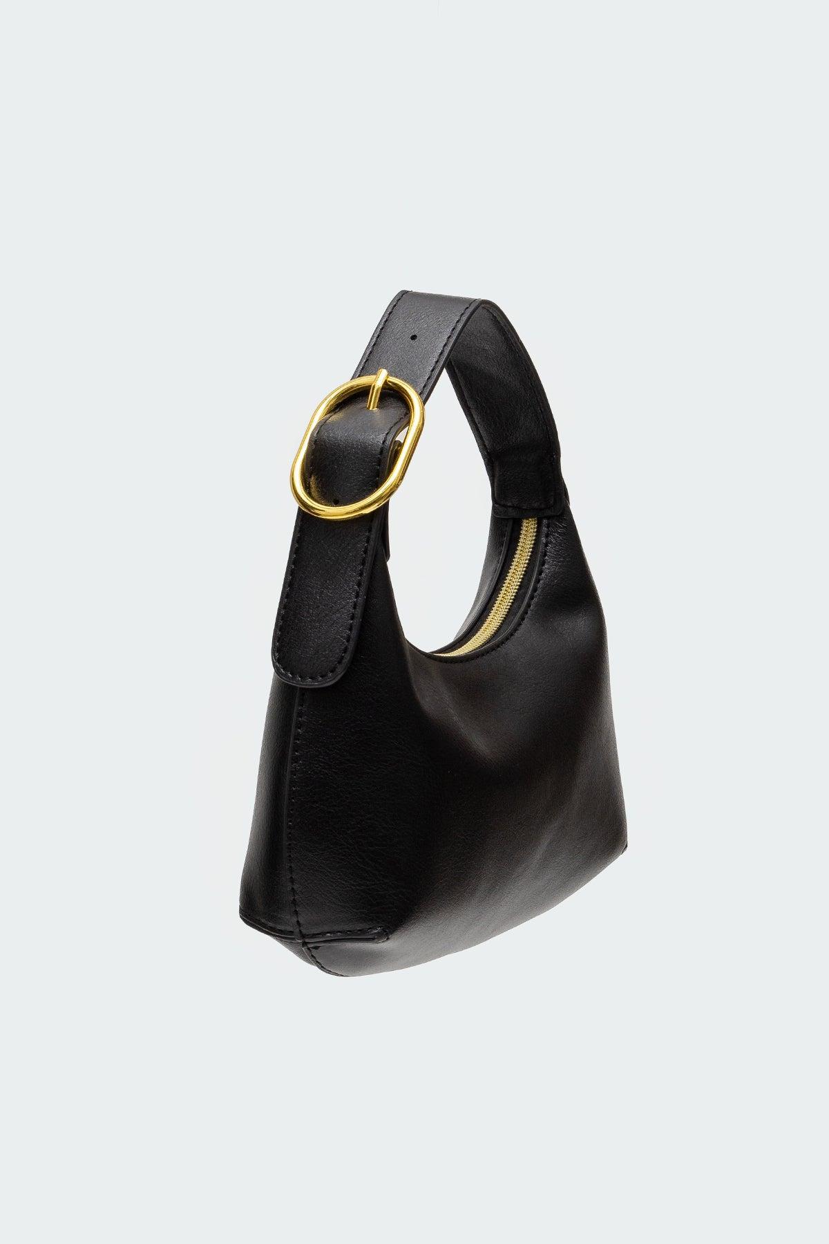 Buckle Strap Faux Leather Bag Product Image