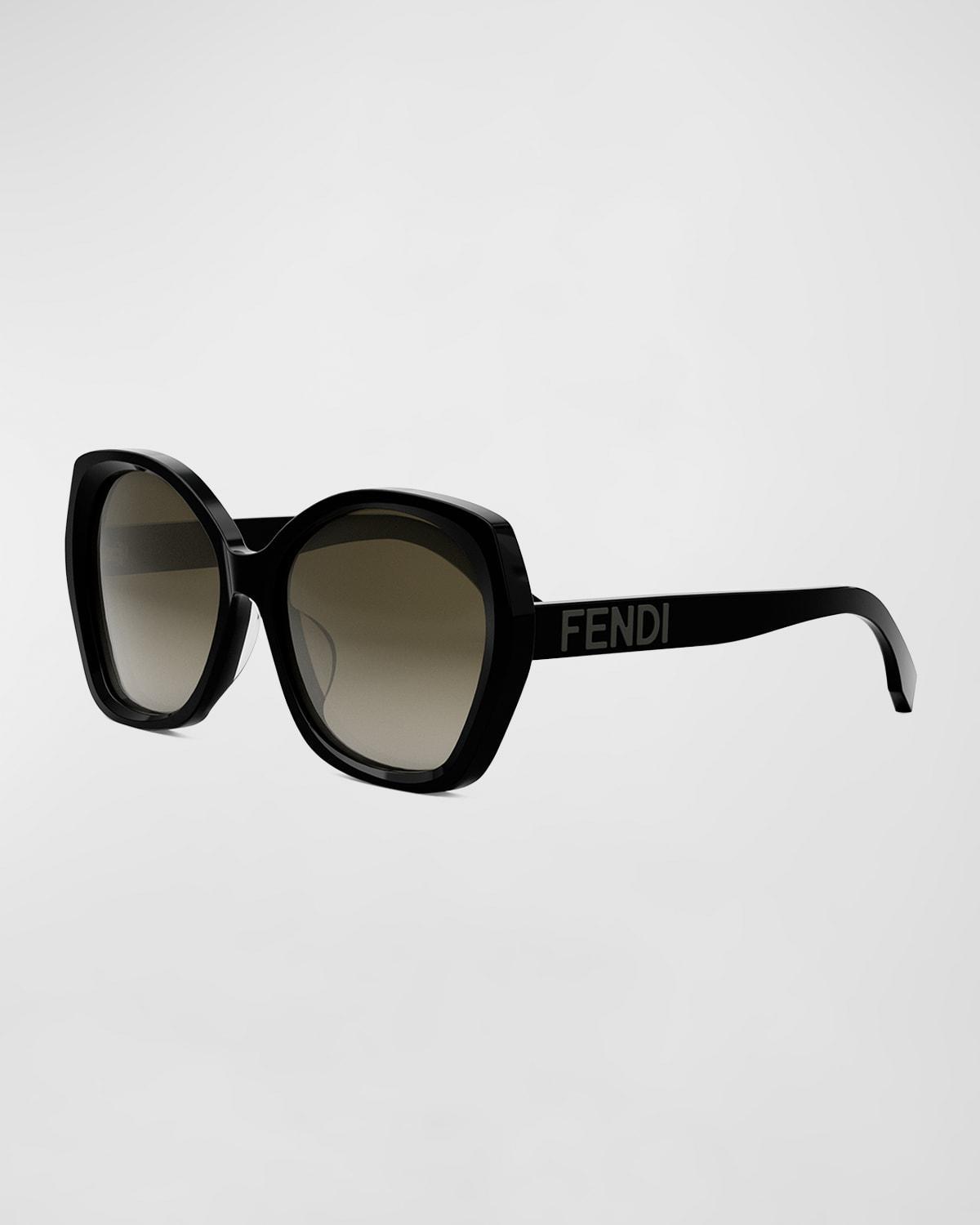 FENDI Womens Lettering 57mm Butterfly Sunglasses Product Image
