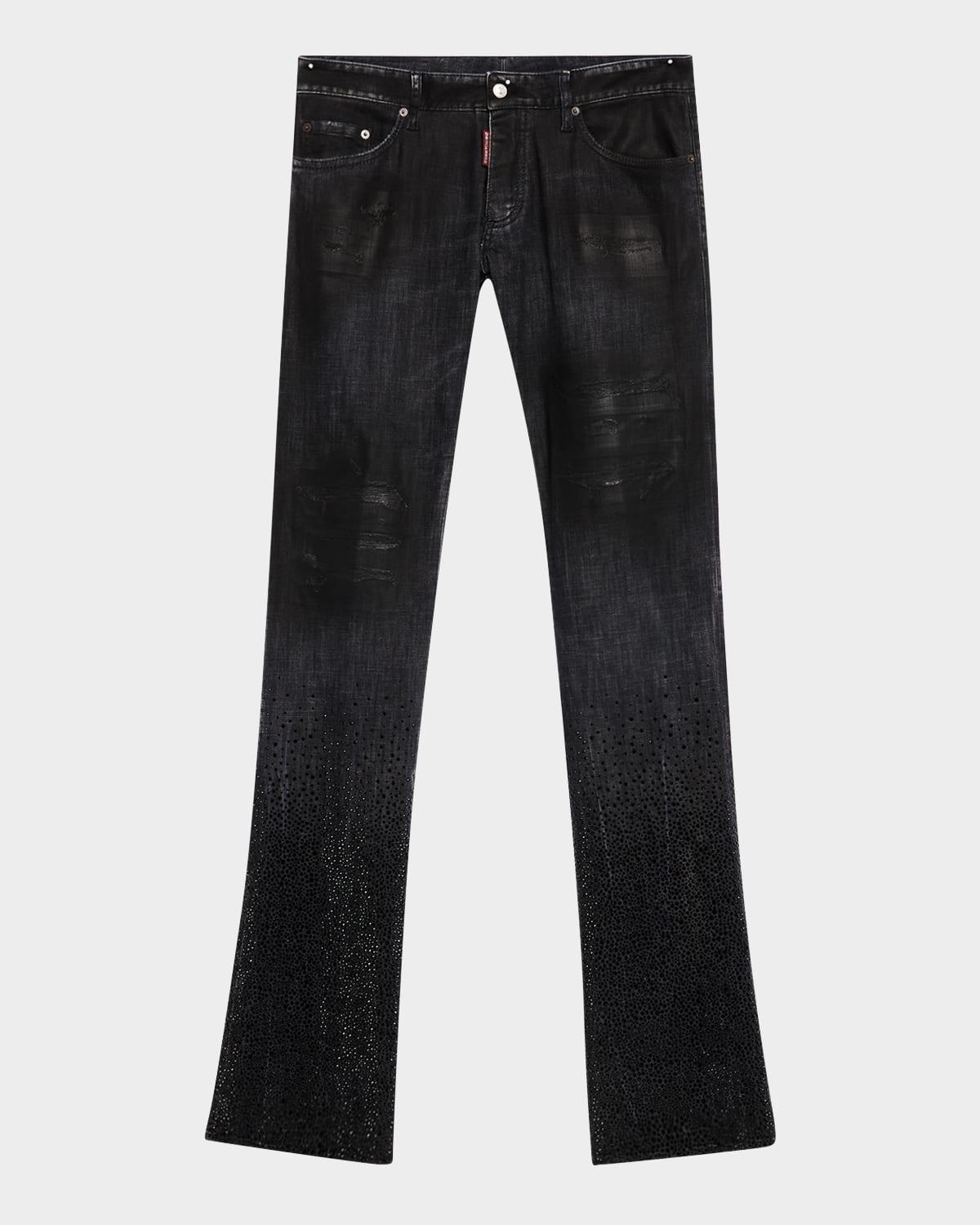 Mens Sharpei Embellished Bootcut Jeans Product Image