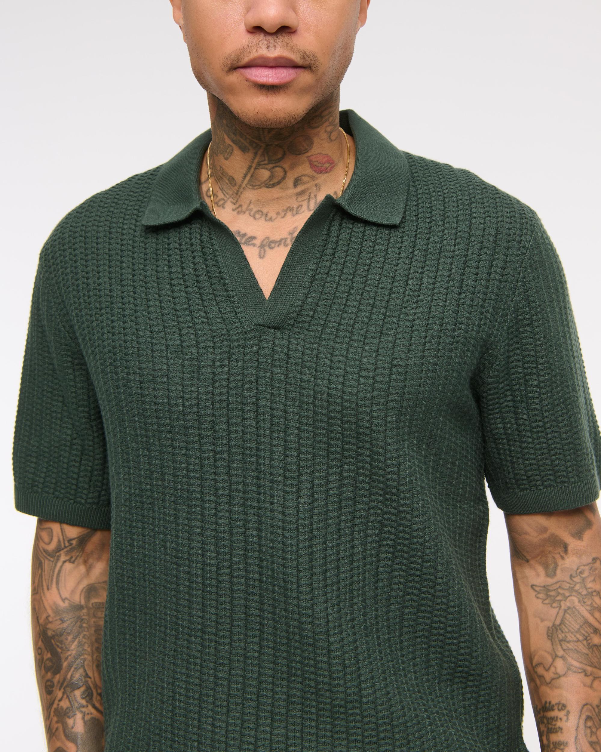 Classic Stitch Johnny Collar Sweater Polo Product Image
