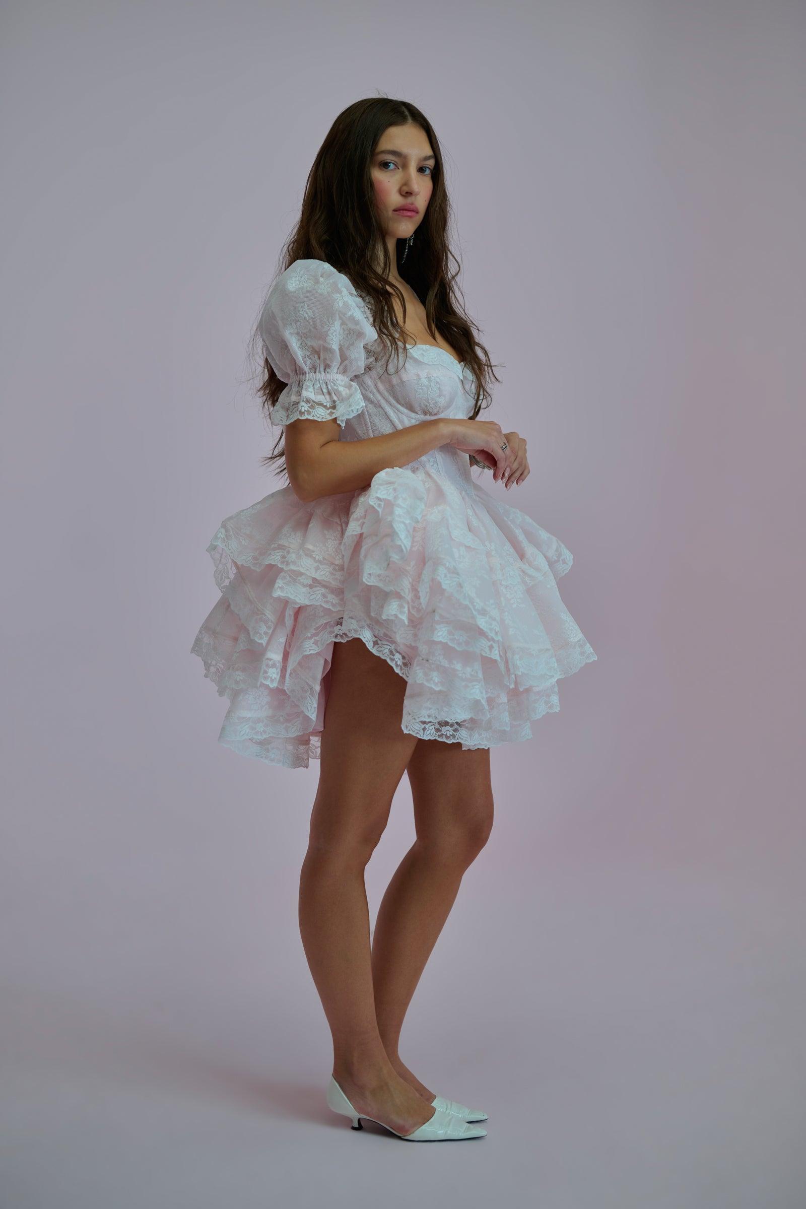 The Pink Lace Cecile Dress Product Image