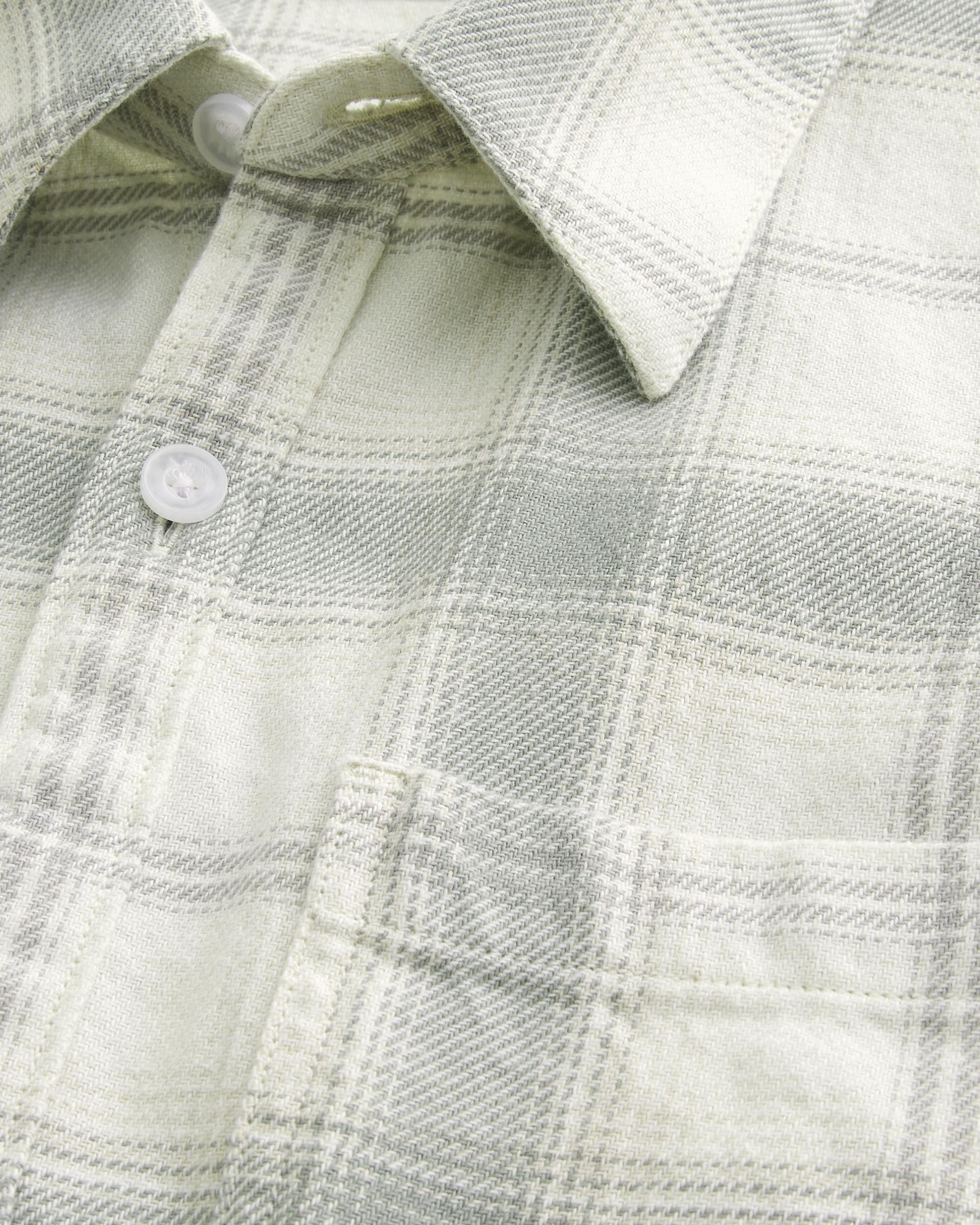 Boxy Washed Flannel Shirt Product Image