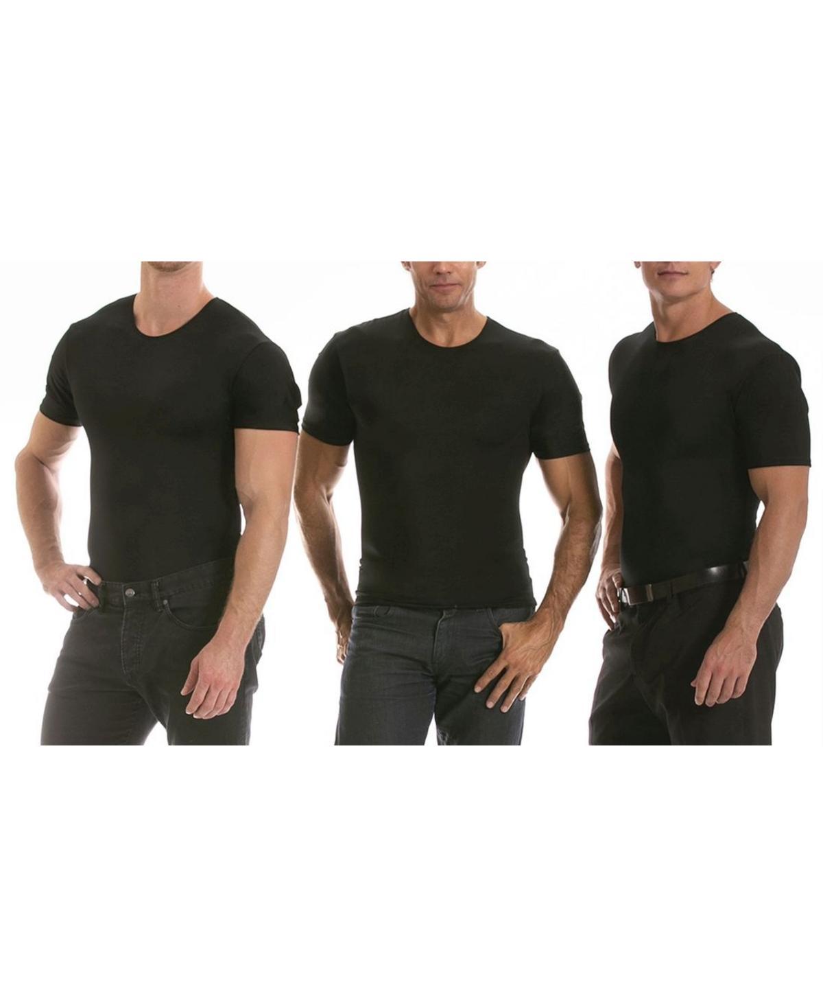 Insta Slim Mens 3 Pack Compression Short Sleeve Crew-Neck T-Shirts Product Image